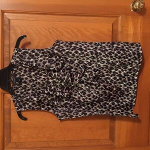 Ann Taylor Leopard Print Sleeveless Blouse